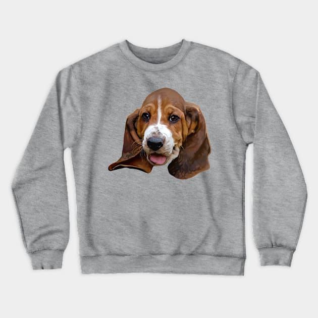 Basset Hound Dog Crewneck Sweatshirt by thedailysoe